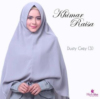 Hijab Alsa Khimar Raisa Dusty Grey