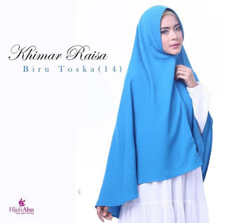 Hijab Alsa Khimar Raisa Biru Tosca