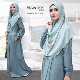 Gamis Yasmeera Hanifa Dress Medium Turquoise