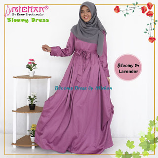 Gamis Michan Hijab Bloomy 04 Lavender