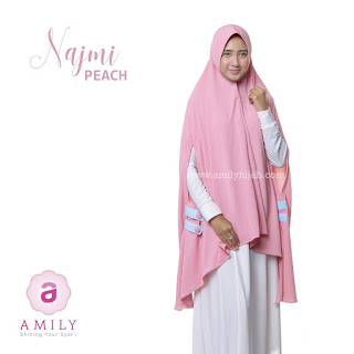 Hijab Amily Khimar Najmi Peach