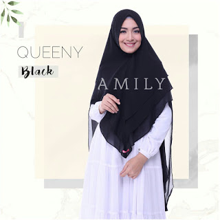 Hijab Amily Khimar Queeny Black
