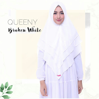 HIjab Amily Khimar Queeny Broken White