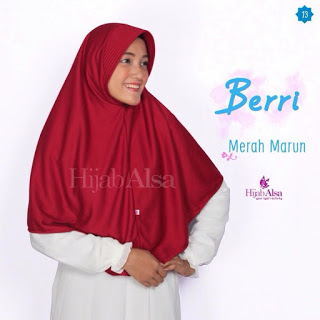 Hijab Alsa Berri Merah Marun