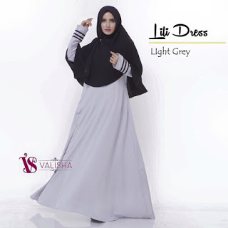 Gamis Valisha Lilli Dress - Light Grey