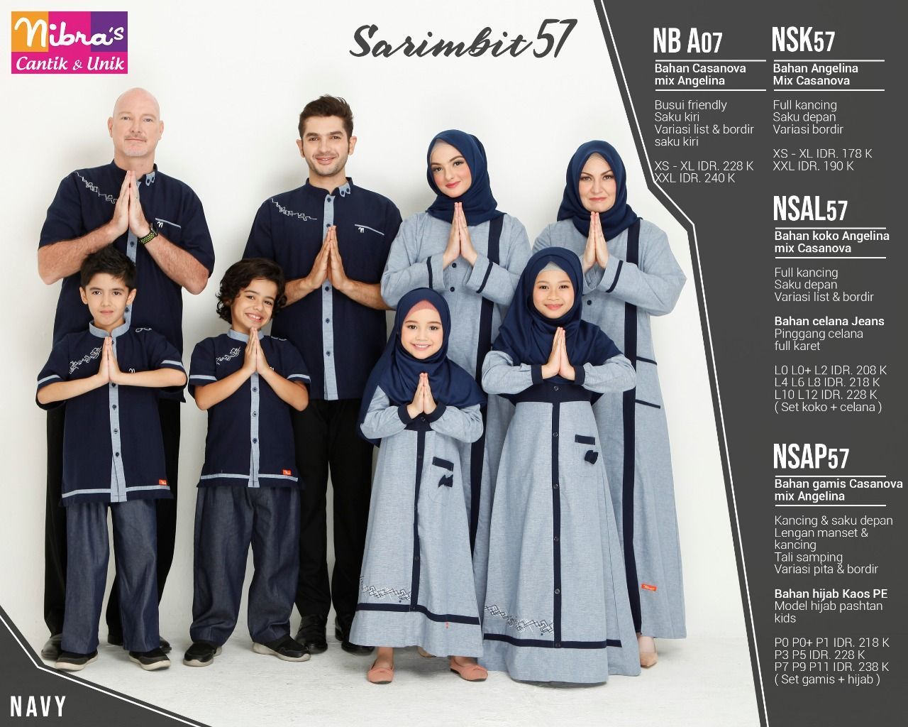 0815-1855-255 | Baju Muslim Couple Keluarga Nibras - www.gamischic.com